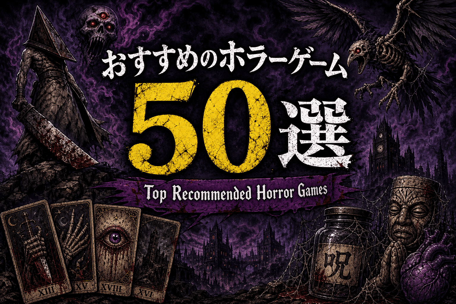 【ゲーム分析】ホラーゲームおすすめ50選|サバイバル・和風・リミナル・Co-op・心理恐怖GPA